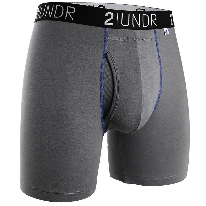 2UNDR Swing Shift Boxer Brief (Grey/Blue) - Fromuth Pickleball