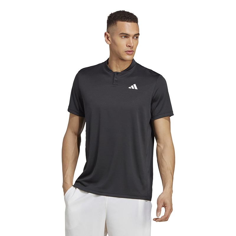 adidas Club Henley (M) (Black) - Fromuth Pickleball