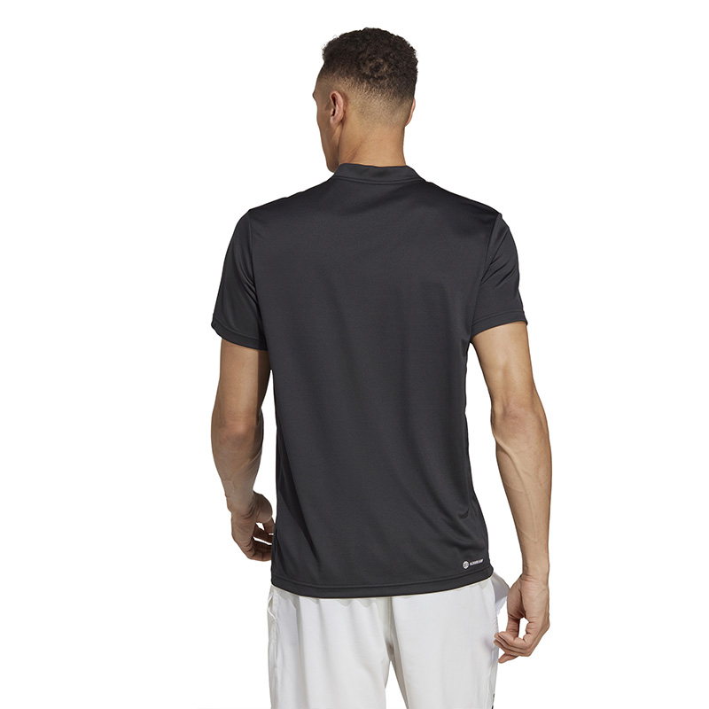 adidas Club Henley (M) (Black) - Fromuth Pickleball