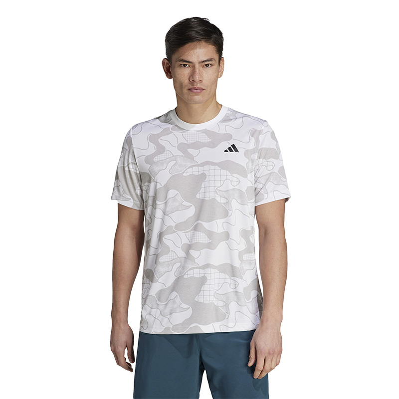 adidas Club Graphic Tee (M) (White) - Fromuth Pickleball
