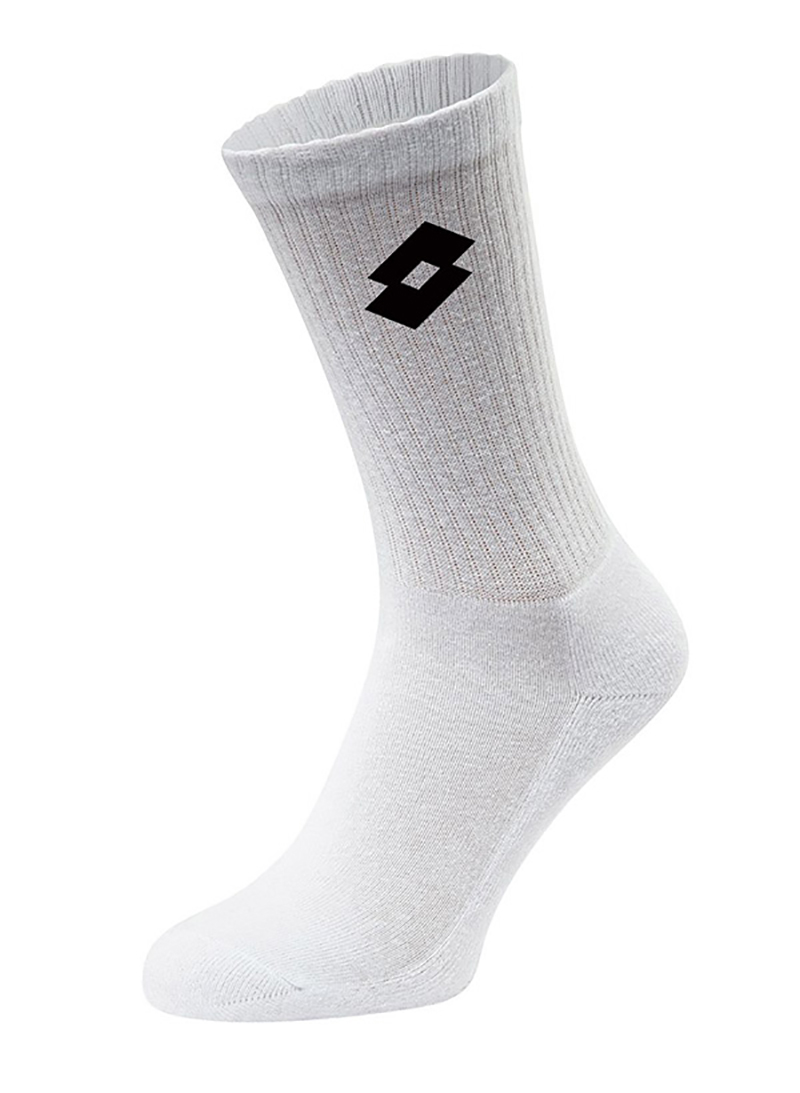 Lotto Performance Sock (M) (White) - Fromuth Pickleball