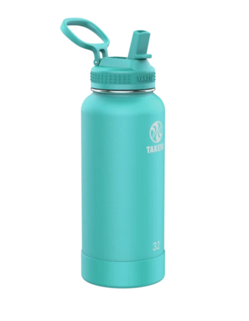 Takeya Pickleball Insulated Water Bottle w/Straw Lid (32oz)(Teal ...