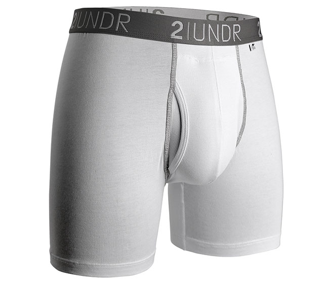 2UNDR Swing Shift Boxer Brief (White/Grey)