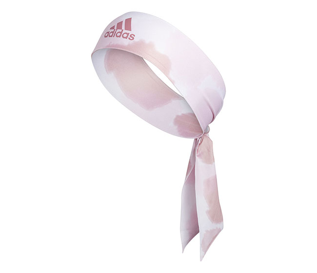 adidas Alphaskin Print Tie Headband (Pink)