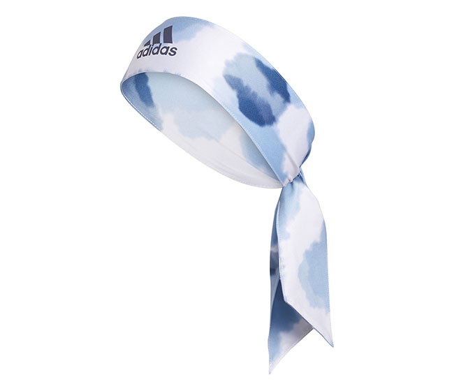 adidas Alphaskin Print Tie Headband (Light Blue)