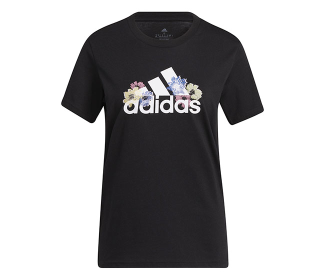 adidas Floral Graphic Tee (W) (Black)