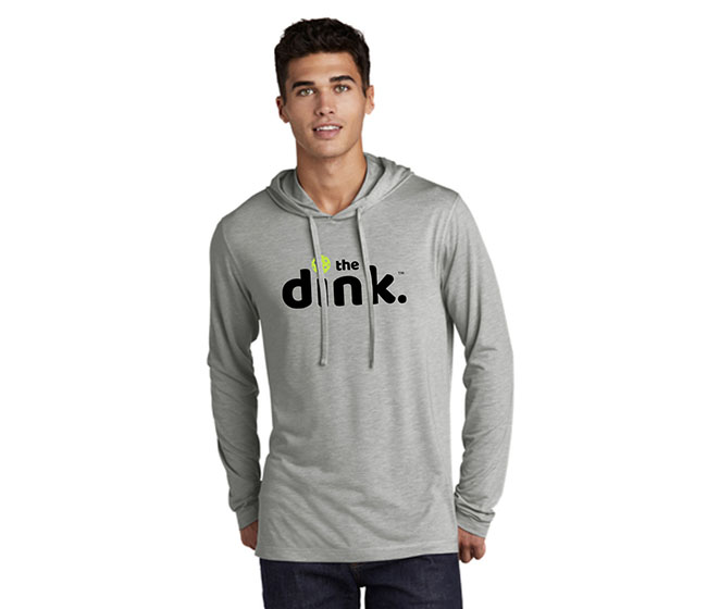 the dink Tri Blend Long Sleeve Hoodie (M) (Grey)