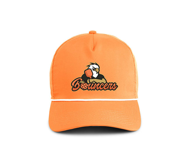 Rope Hat - White (Orange Logo)