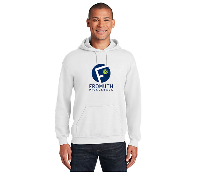 Fromuth Pickleball Circle Logo Hoodie (M) (White)
