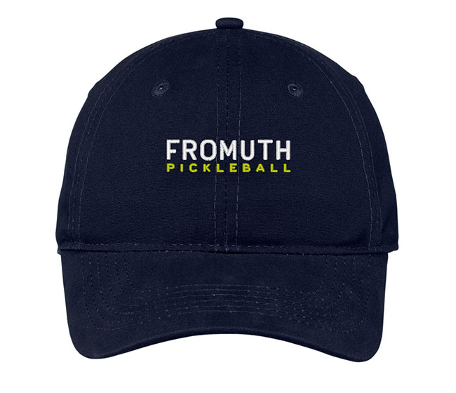 Fromuth Pickleball Brushed Canvas Logo Cap (Navy)