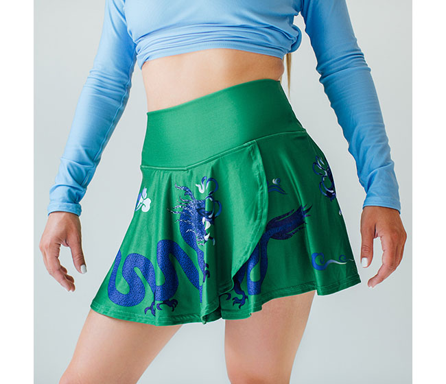 Faye+Florie Dragon Print Holly Skirt (W) (Green)