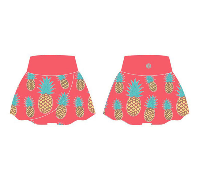 Faye+Florie Pineapple Print Holly Skirt (W) (Coral)