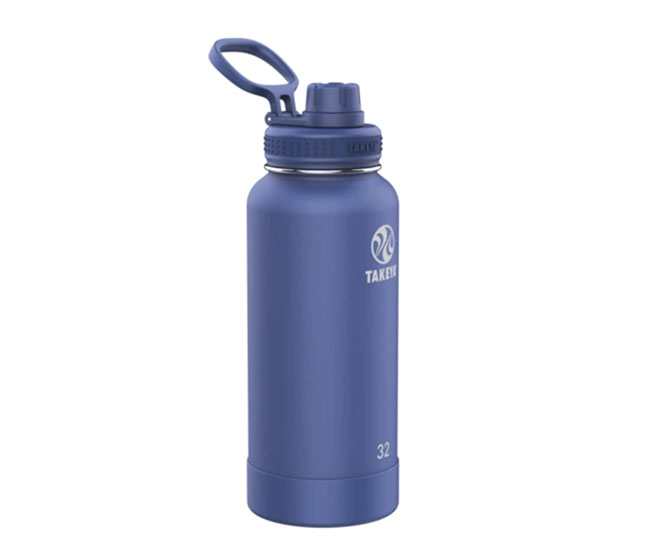 Takeya Pickleball Insulated Water Bottle w/Spout Lid (32oz) (Blue)