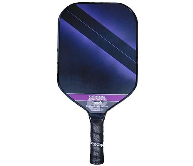 Engage Poach Icon Polymer Pickleball Paddle Lightweight Purple 