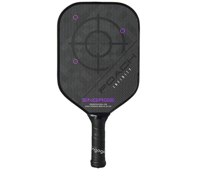 Engage Poach Icon Polymer Pickleball Paddle Lightweight Purple 