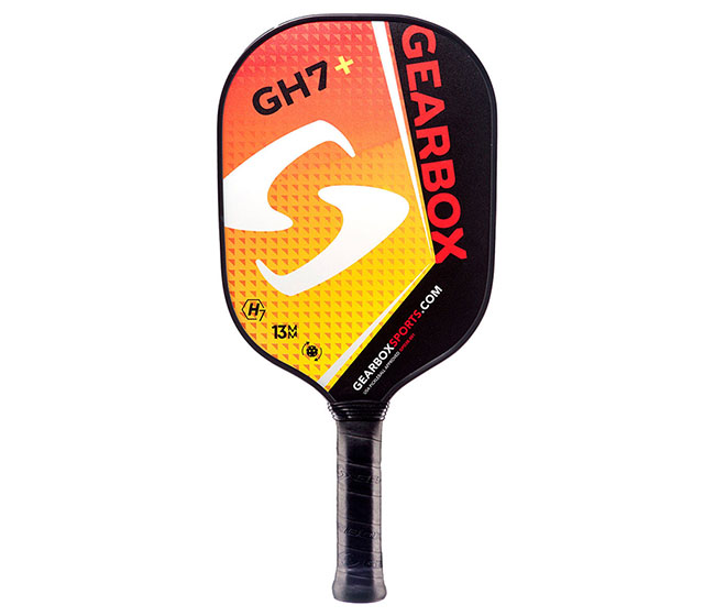 Gearbox GH7+ Pickleball Paddle (4" Grip) (Red/Yellow)