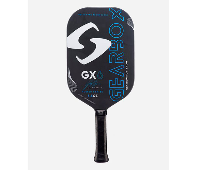 Gearbox GX6 Power Joey Farias Pickleball Paddle (Standard Grip)(Blue)