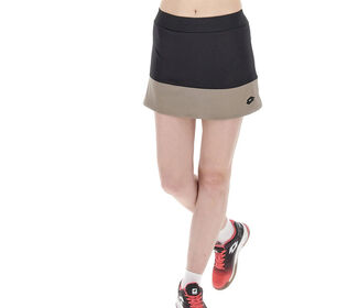 Lotto Superrapida Pickleball VI Skirt (W) (Black/Tan)
