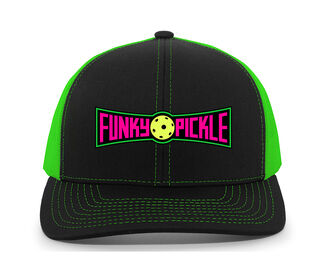 Funky Pickle Trucker Snapback Cap (U) (Black/Neon Green)