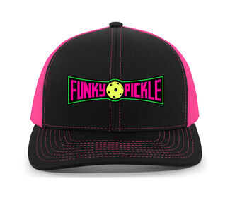 Funky Pickle Trucker Snapback Cap (U) (Black/Pink)
